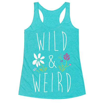 Wild & Weird White Print Racerback Tank