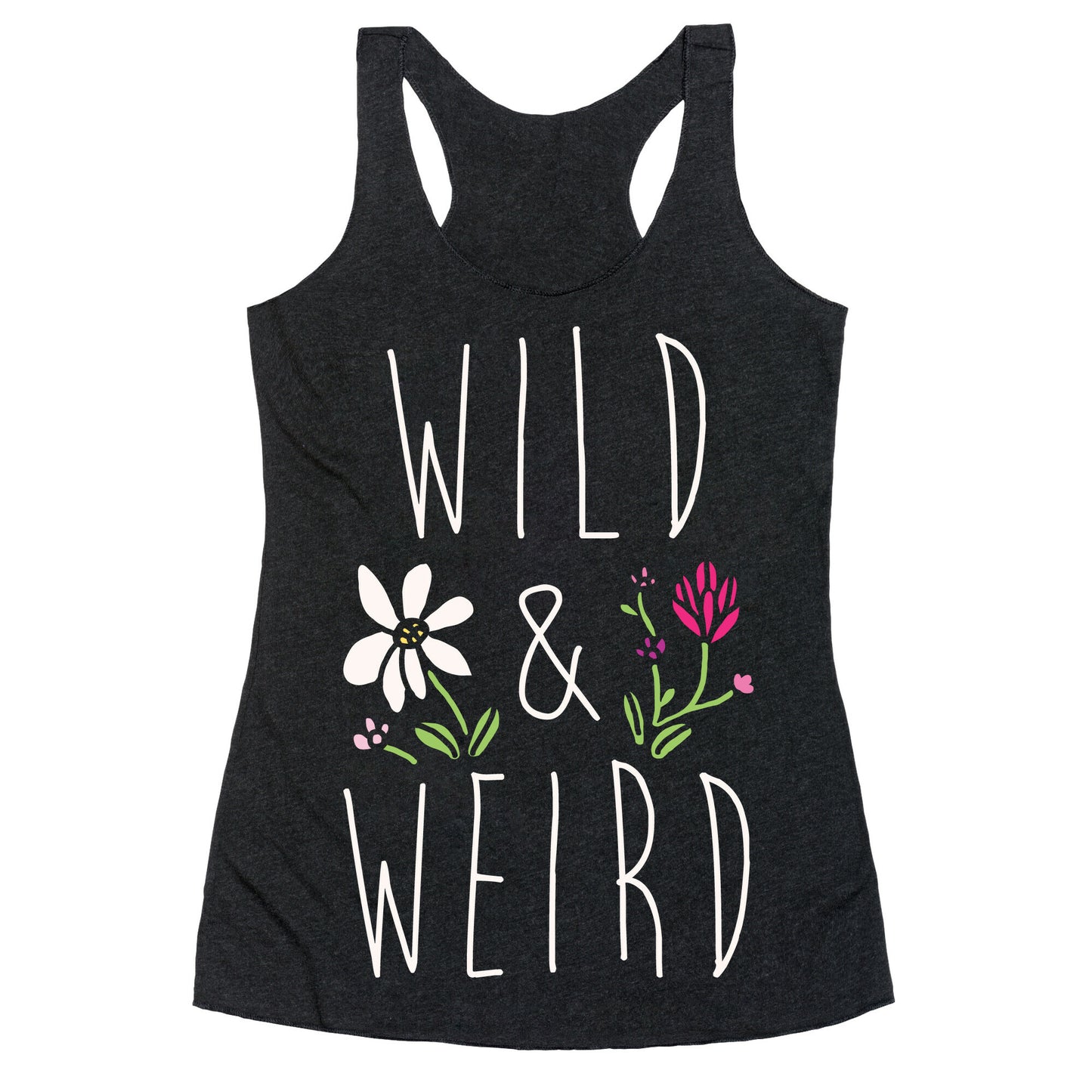 Wild & Weird White Print Racerback Tank