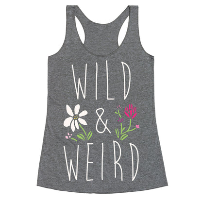 Wild & Weird White Print Racerback Tank