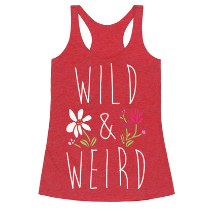 Wild & Weird White Print Racerback Tank
