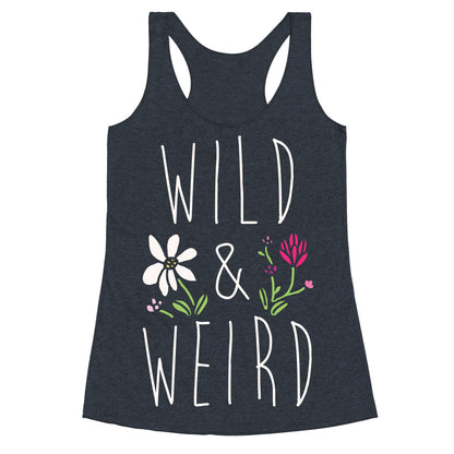 Wild & Weird White Print Racerback Tank