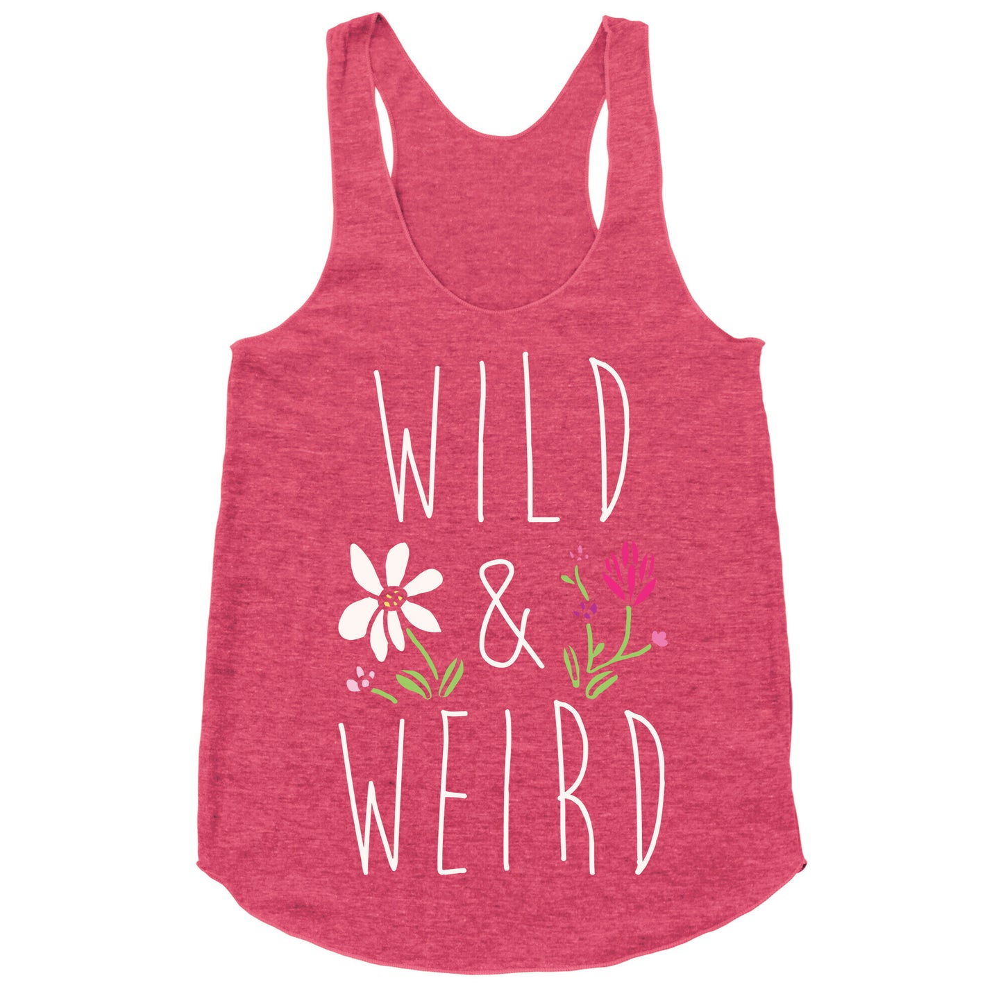 Wild & Weird White Print Racerback Tank