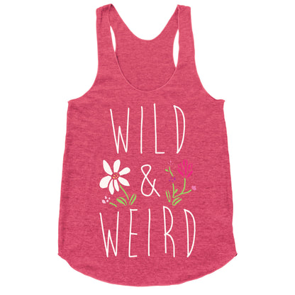 Wild & Weird White Print Racerback Tank