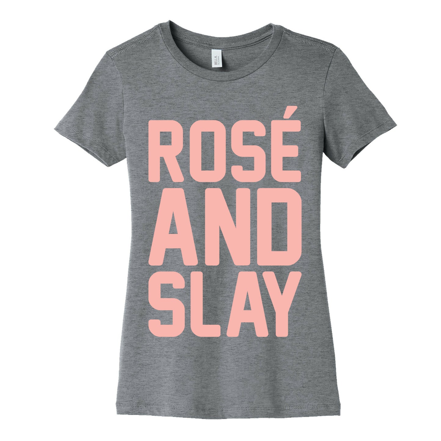 Rose' And Slay White Print Women's Cotton Tee