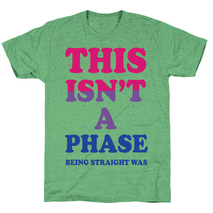 This Isn't A Phase Being Straight Was (Bisexual) Unisex Triblend Tee