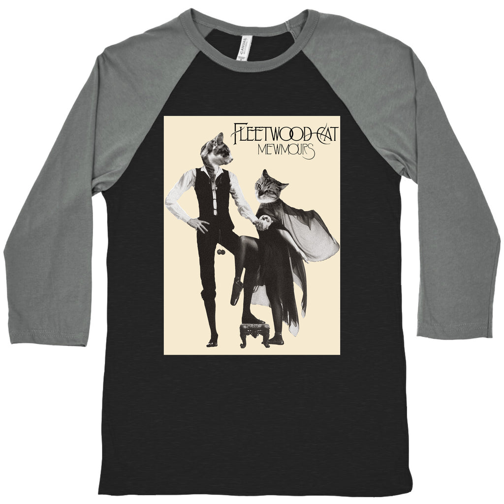 Fleetwood Cat Mewmours Mashup Baseball Tee