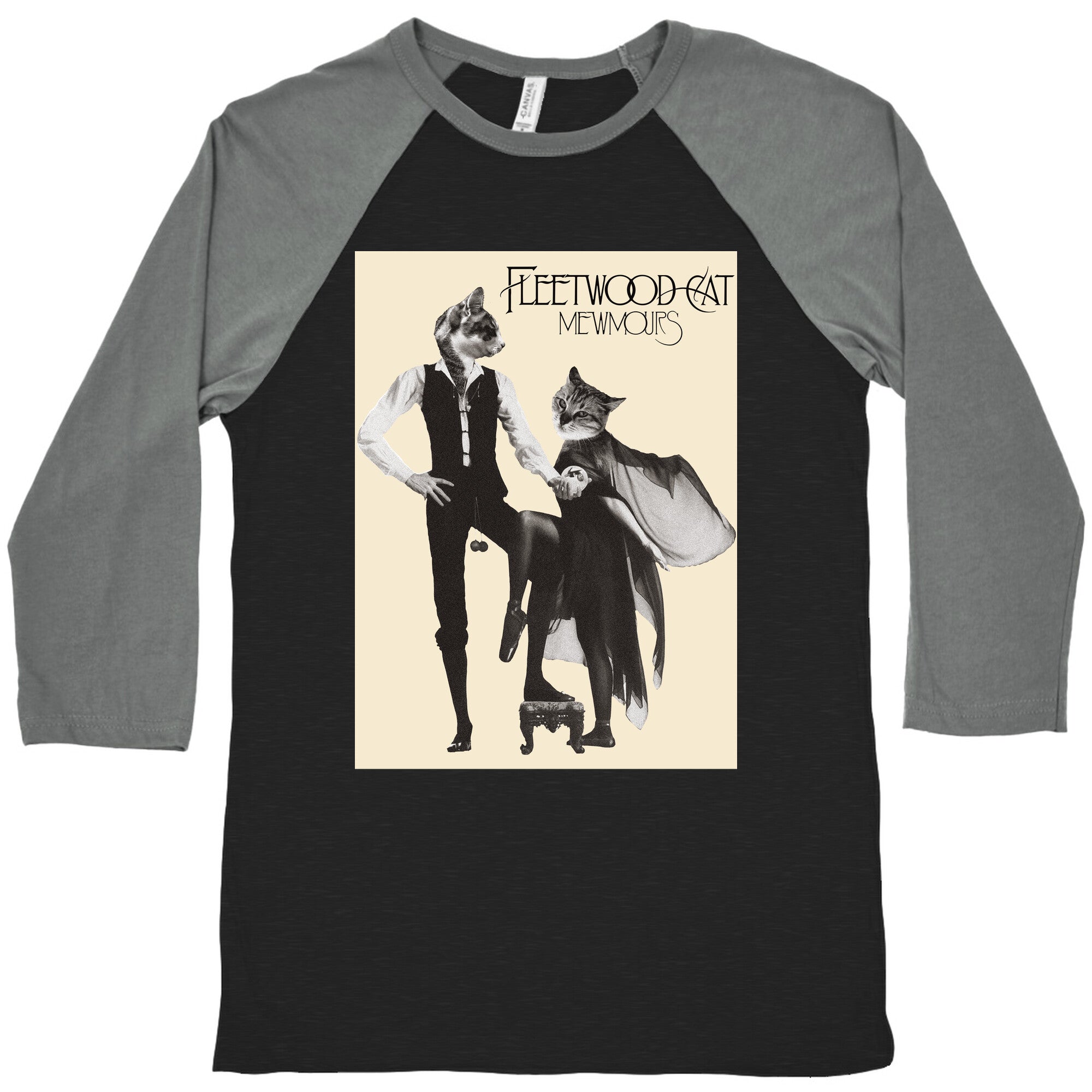 Fleetwood Cat Mewmours Mashup Baseball Tee