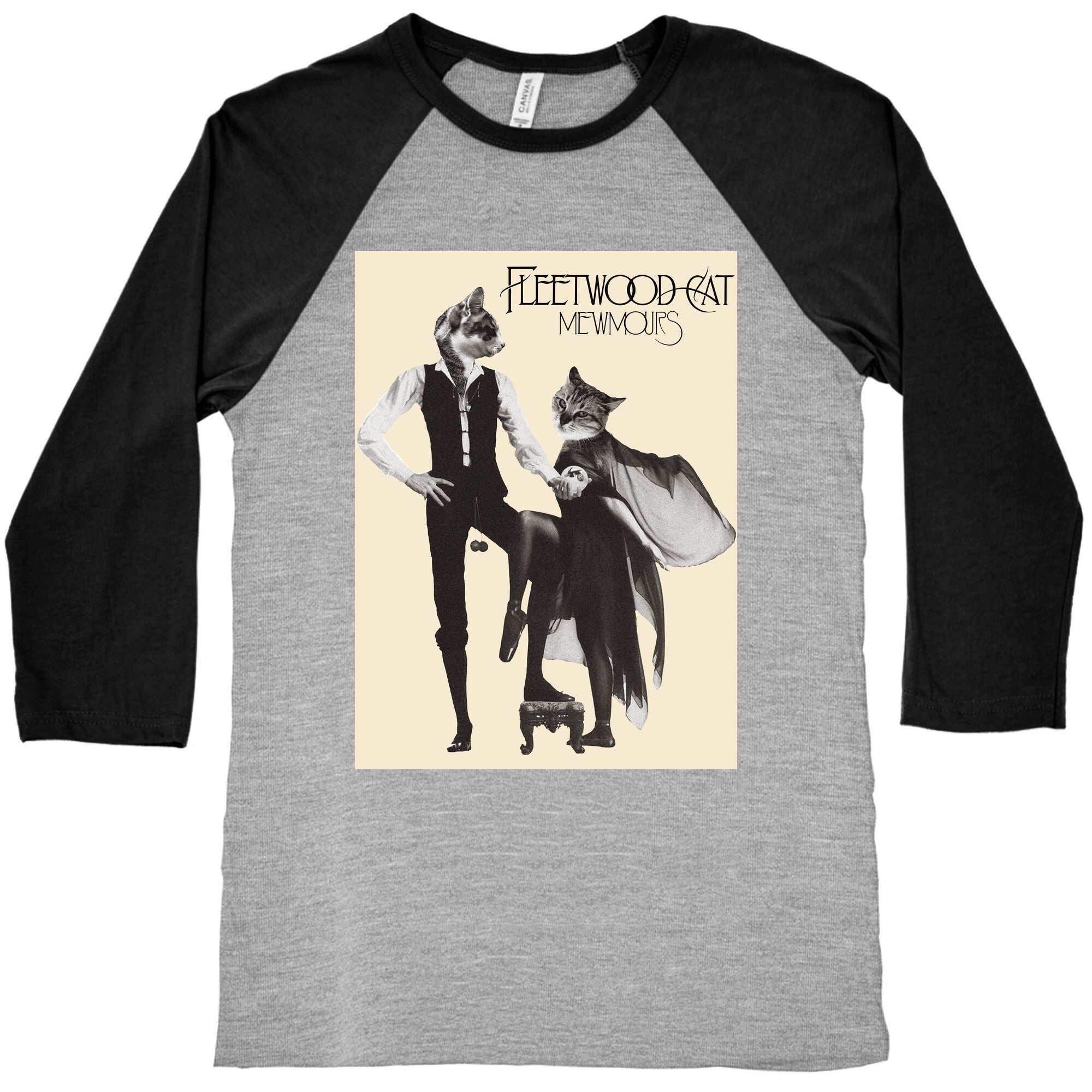 Fleetwood Cat Mewmours Mashup Baseball Tee