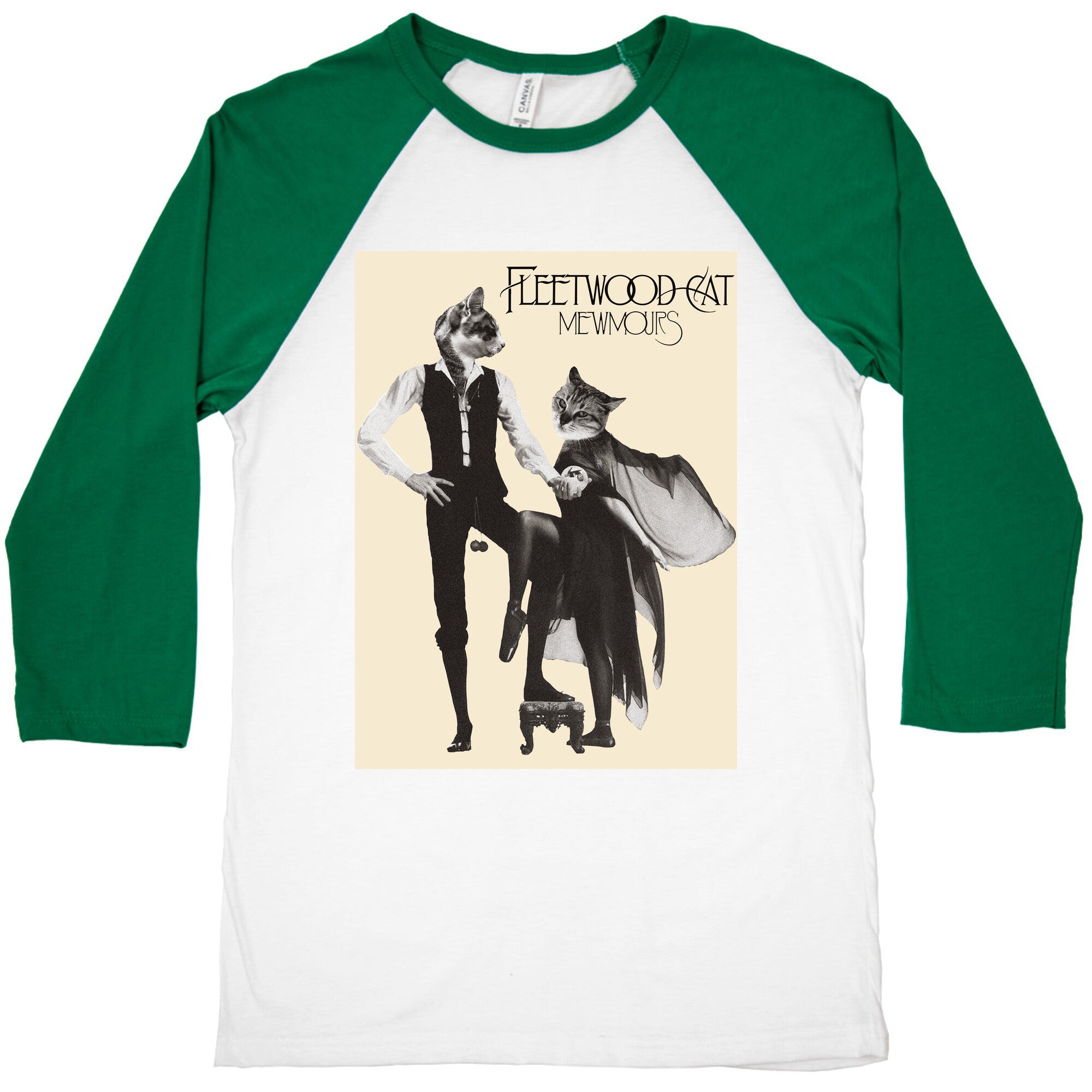Fleetwood Cat Mewmours Mashup Baseball Tee
