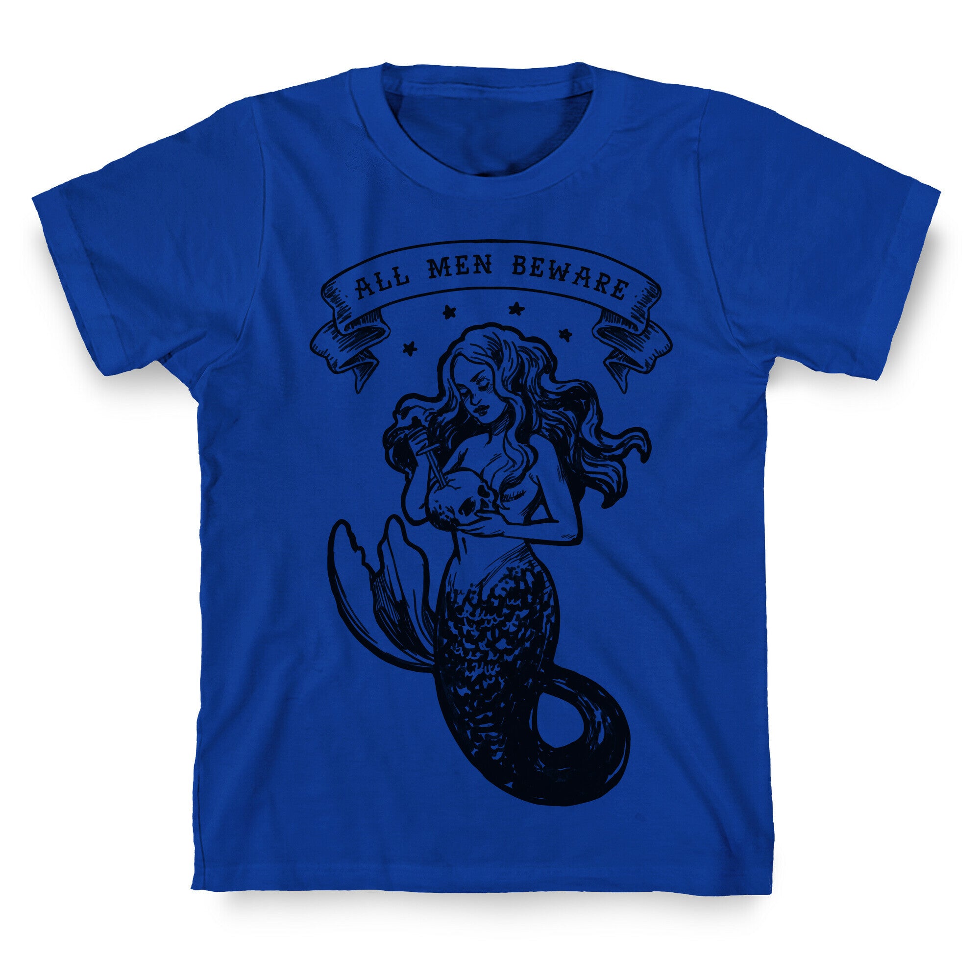 All Men Beware Vintage Mermaid T-Shirt