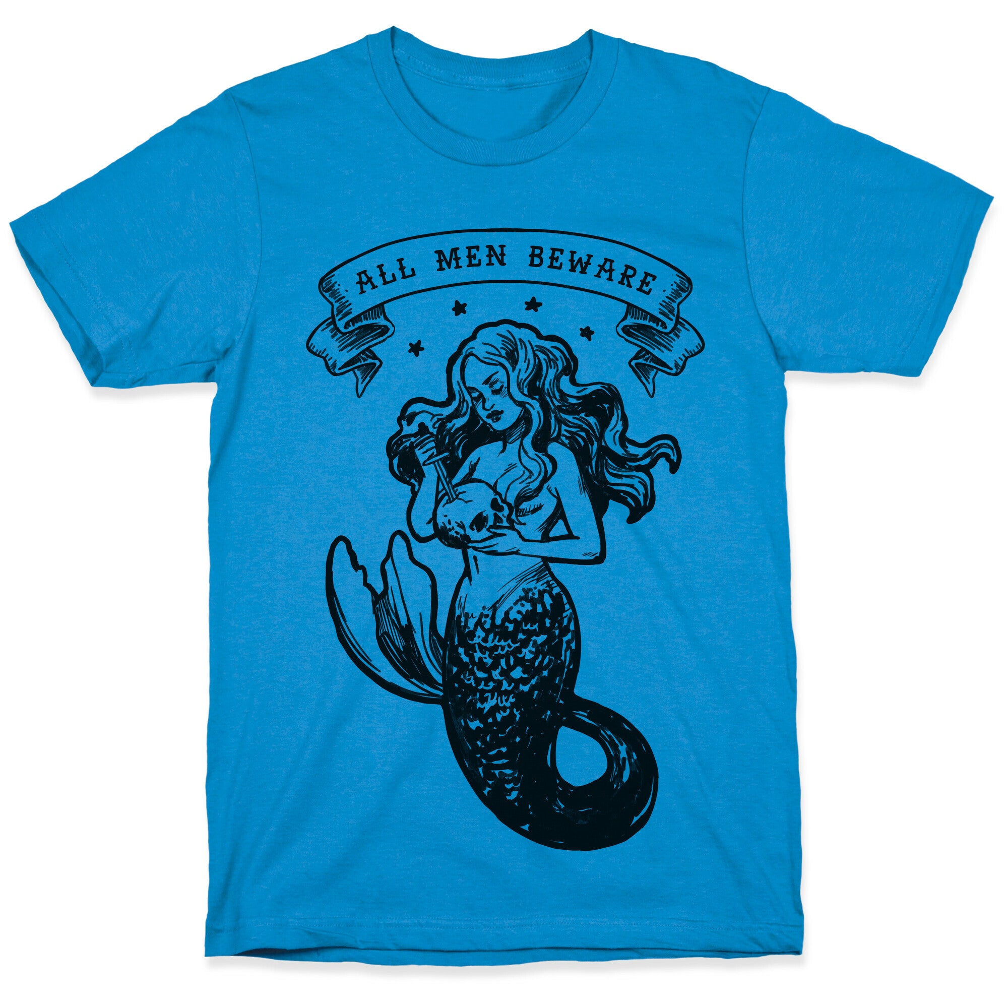All Men Beware Vintage Mermaid T-Shirt