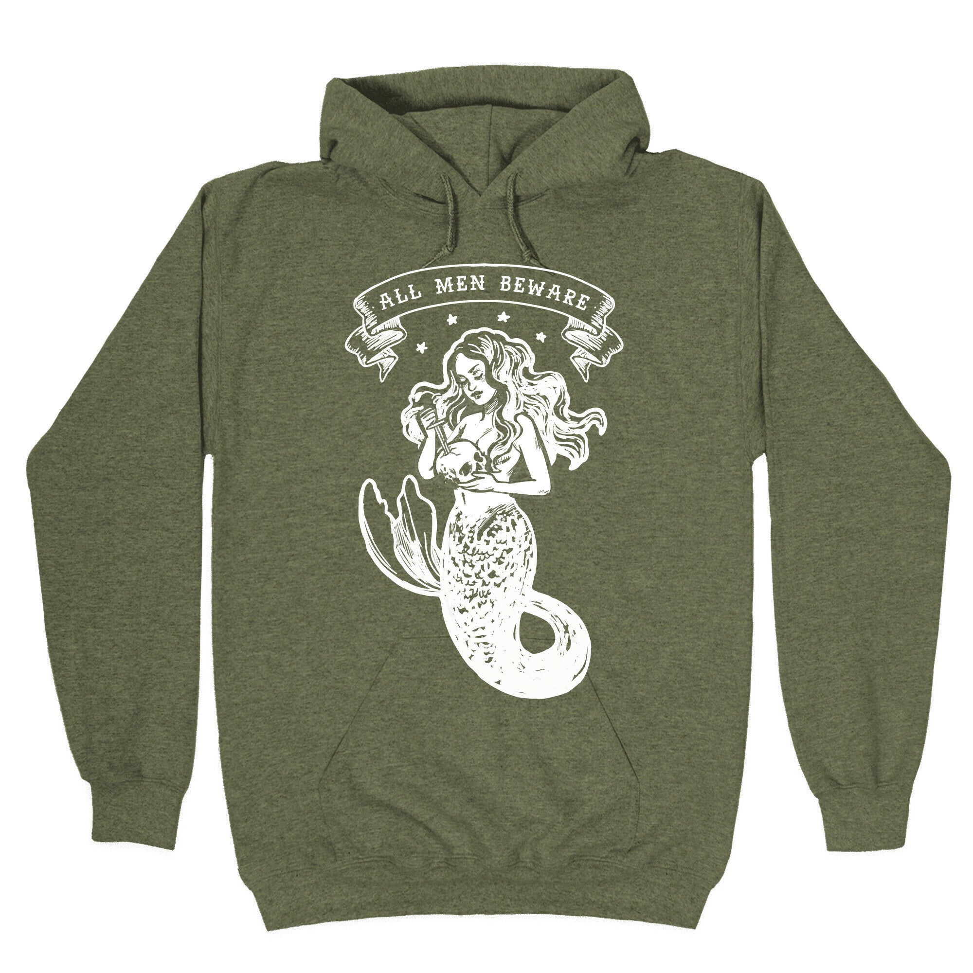 All Men Beware Vintage Mermaid Hoodie