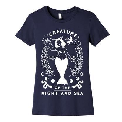 Creature of the Night and Sea Women's Cotton Tee