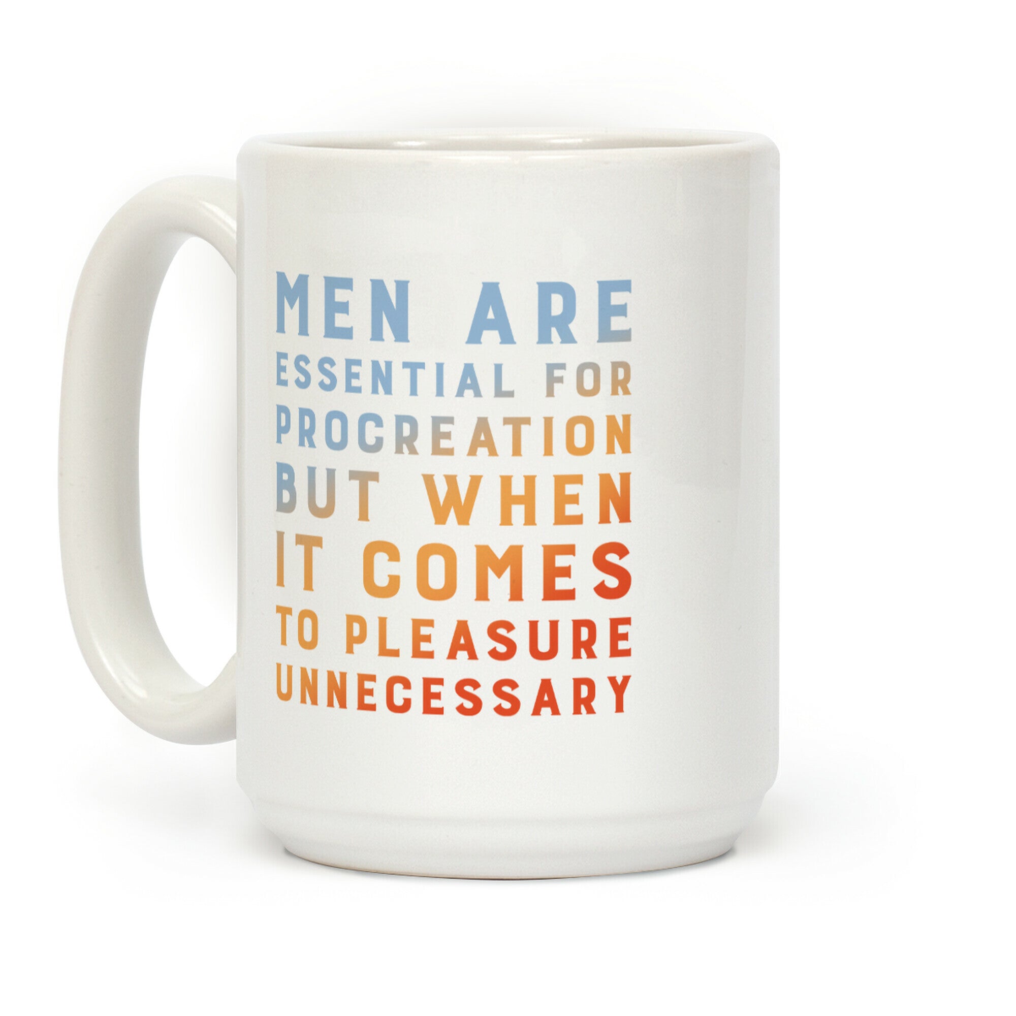 Men Aren't Necessary Quote Coffee Mug