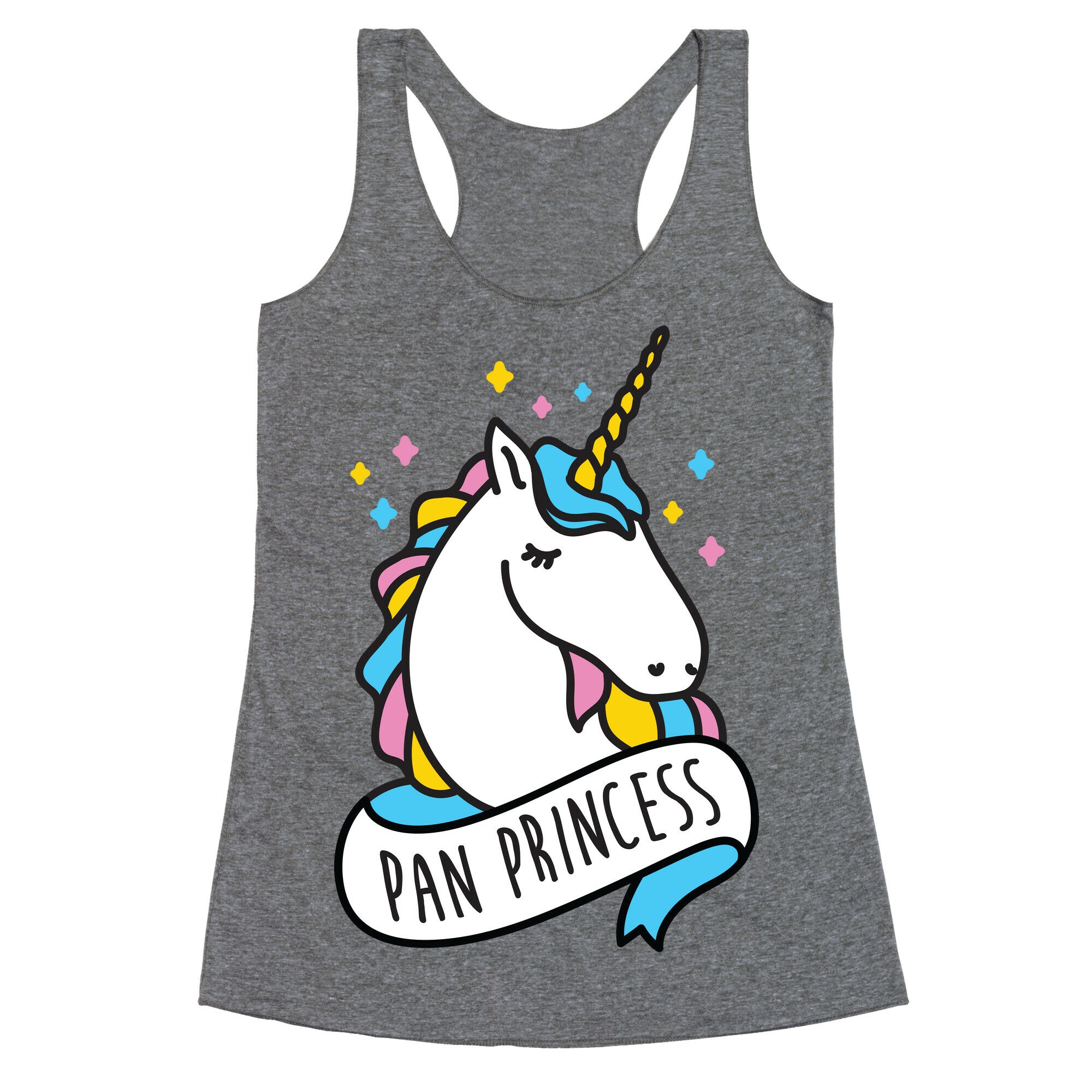 Pan Princess Unicorn Racerback Tank