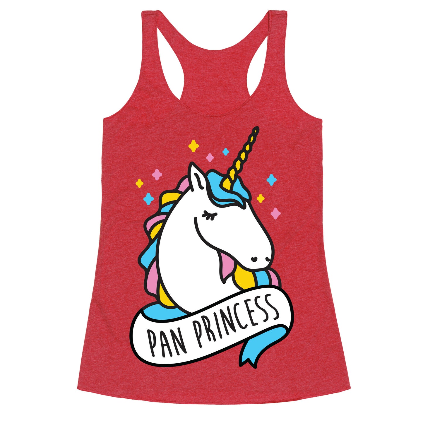 Pan Princess Unicorn Racerback Tank