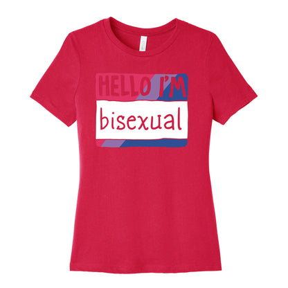 Hello I'm Bisexual Women's Cotton Tee