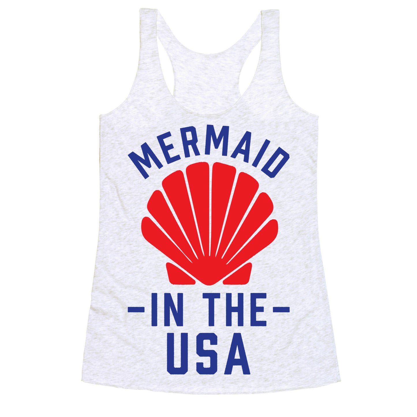 Mermaid In The USA Racerback Tank
