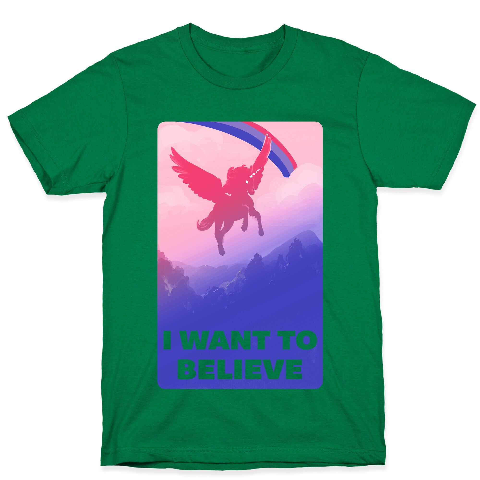 I Want To Believe Bisexual Unicorn T-Shirt