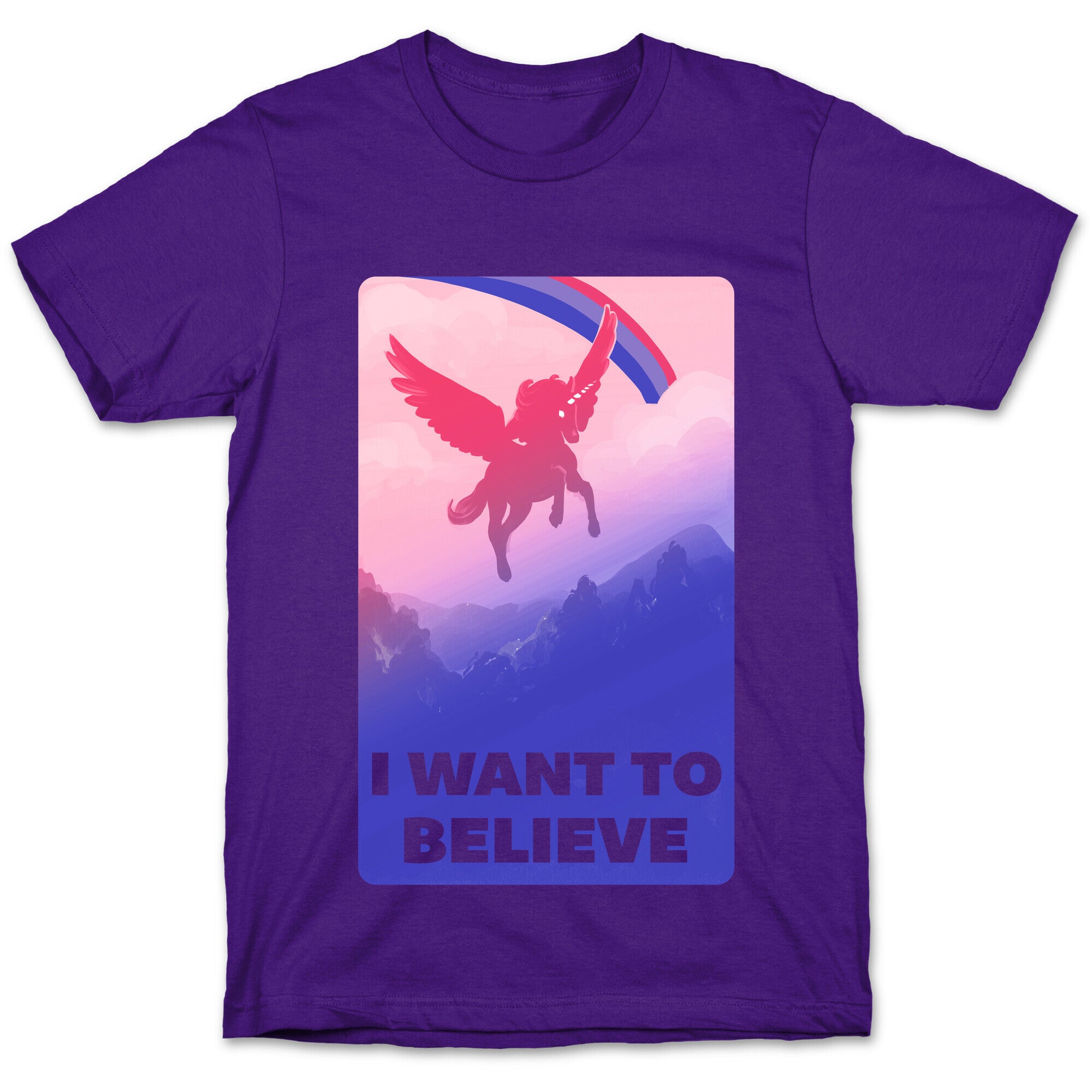 I Want To Believe Bisexual Unicorn T-Shirt