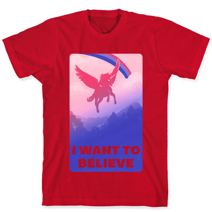 I Want To Believe Bisexual Unicorn T-Shirt