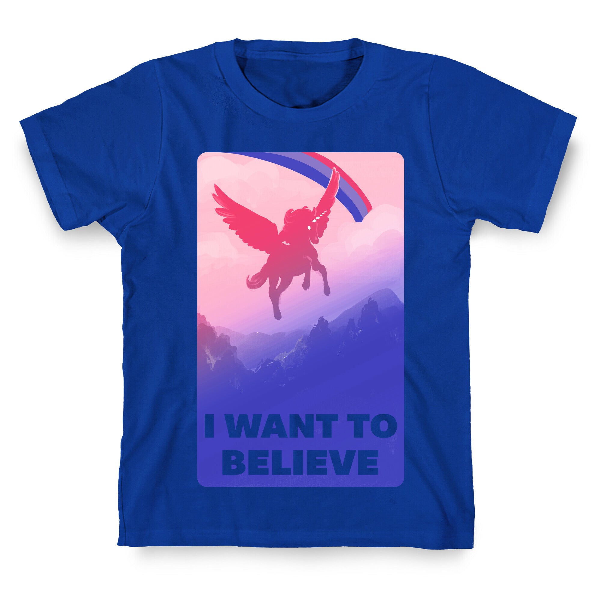 I Want To Believe Bisexual Unicorn T-Shirt