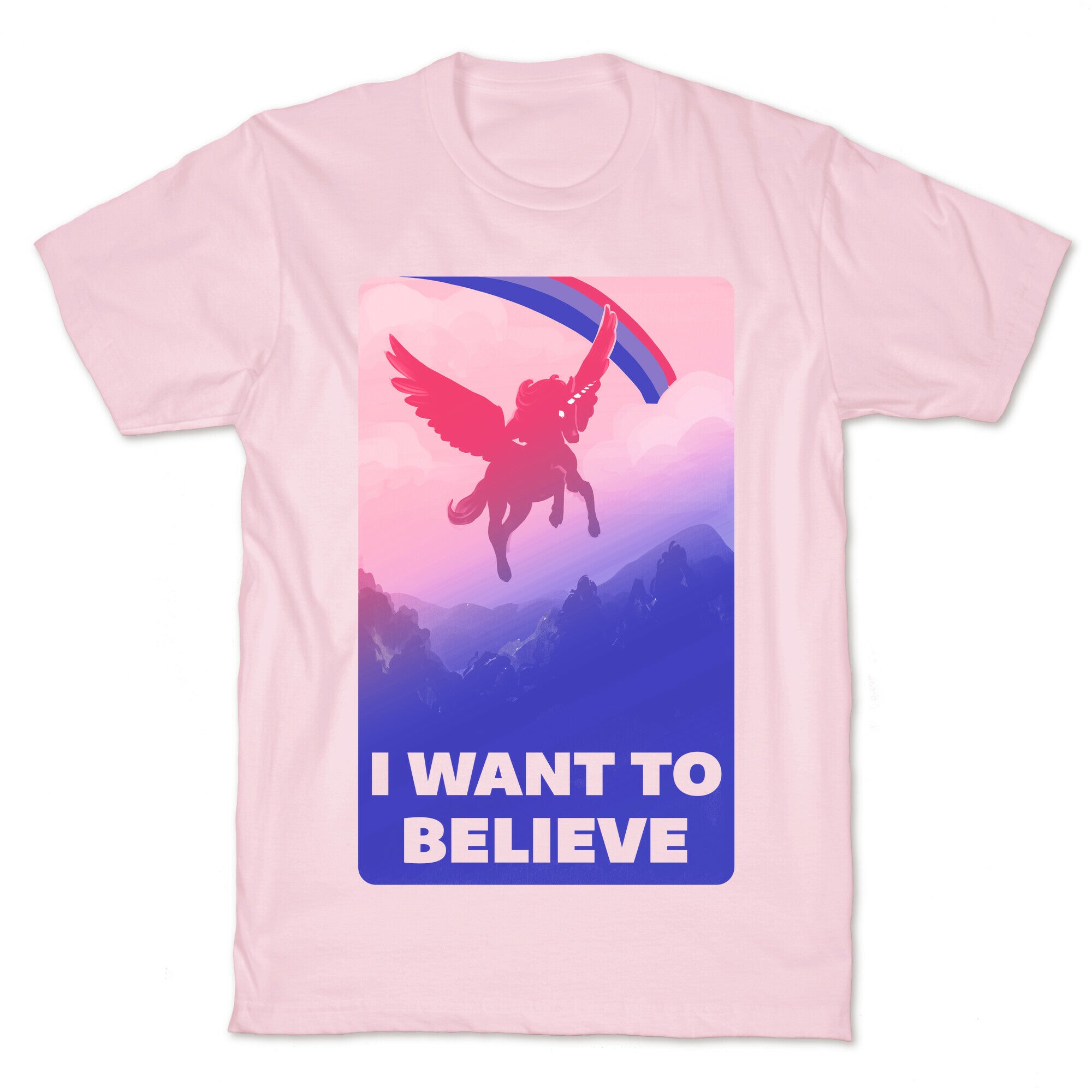 I Want To Believe Bisexual Unicorn T-Shirt