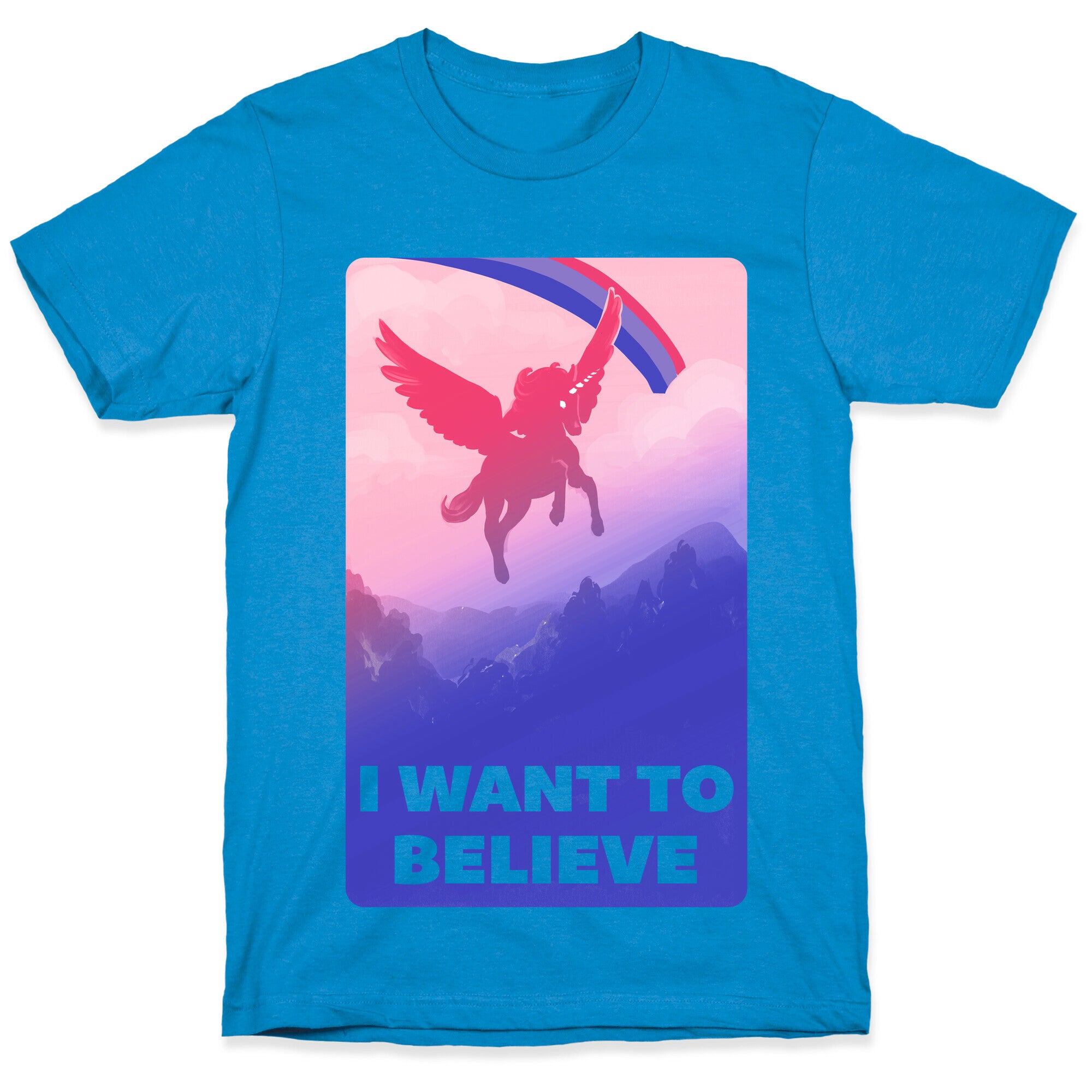 I Want To Believe Bisexual Unicorn T-Shirt