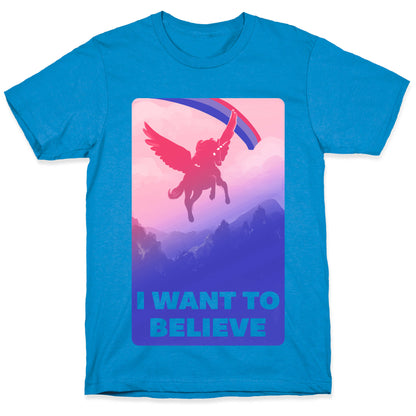 I Want To Believe Bisexual Unicorn T-Shirt