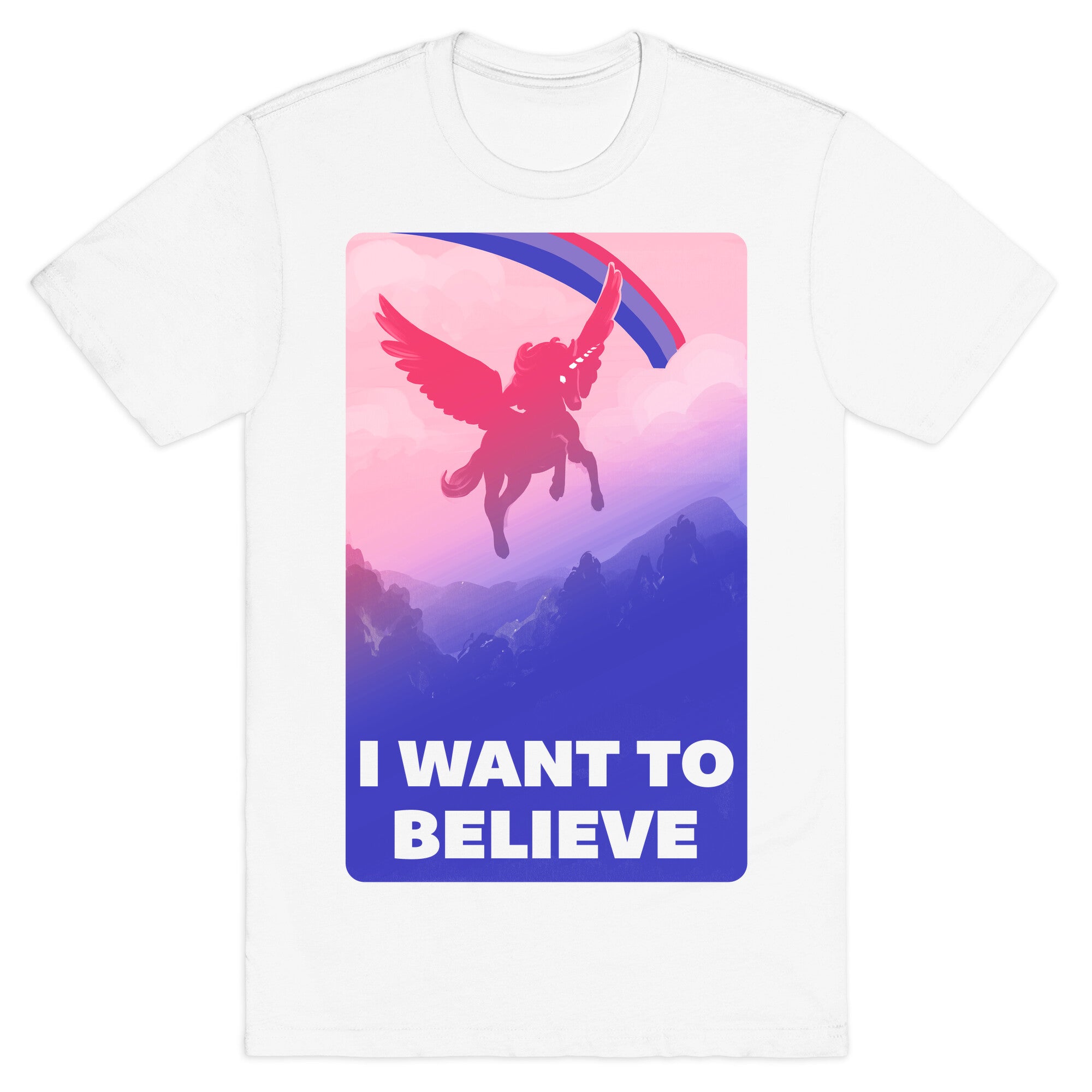 I Want To Believe Bisexual Unicorn T-Shirt