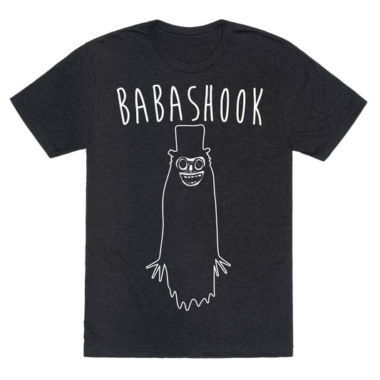 Babashook Parody White Print Unisex Triblend Tee