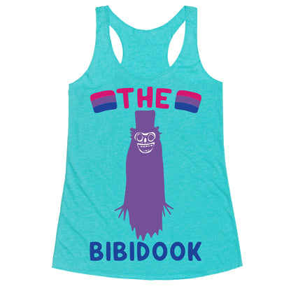 The Bibidook Parody White Print Racerback Tank