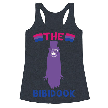 The Bibidook Parody White Print Racerback Tank