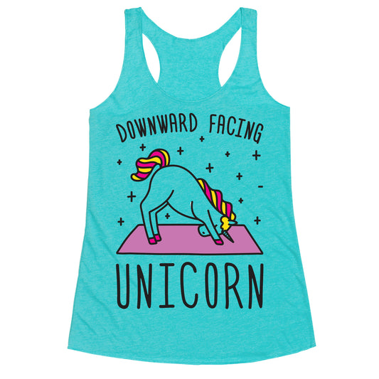 Downward Facing Unicorn Racerback Tank