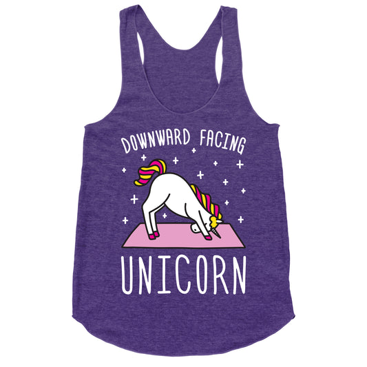 Downward Facing Unicorn Racerback Tank