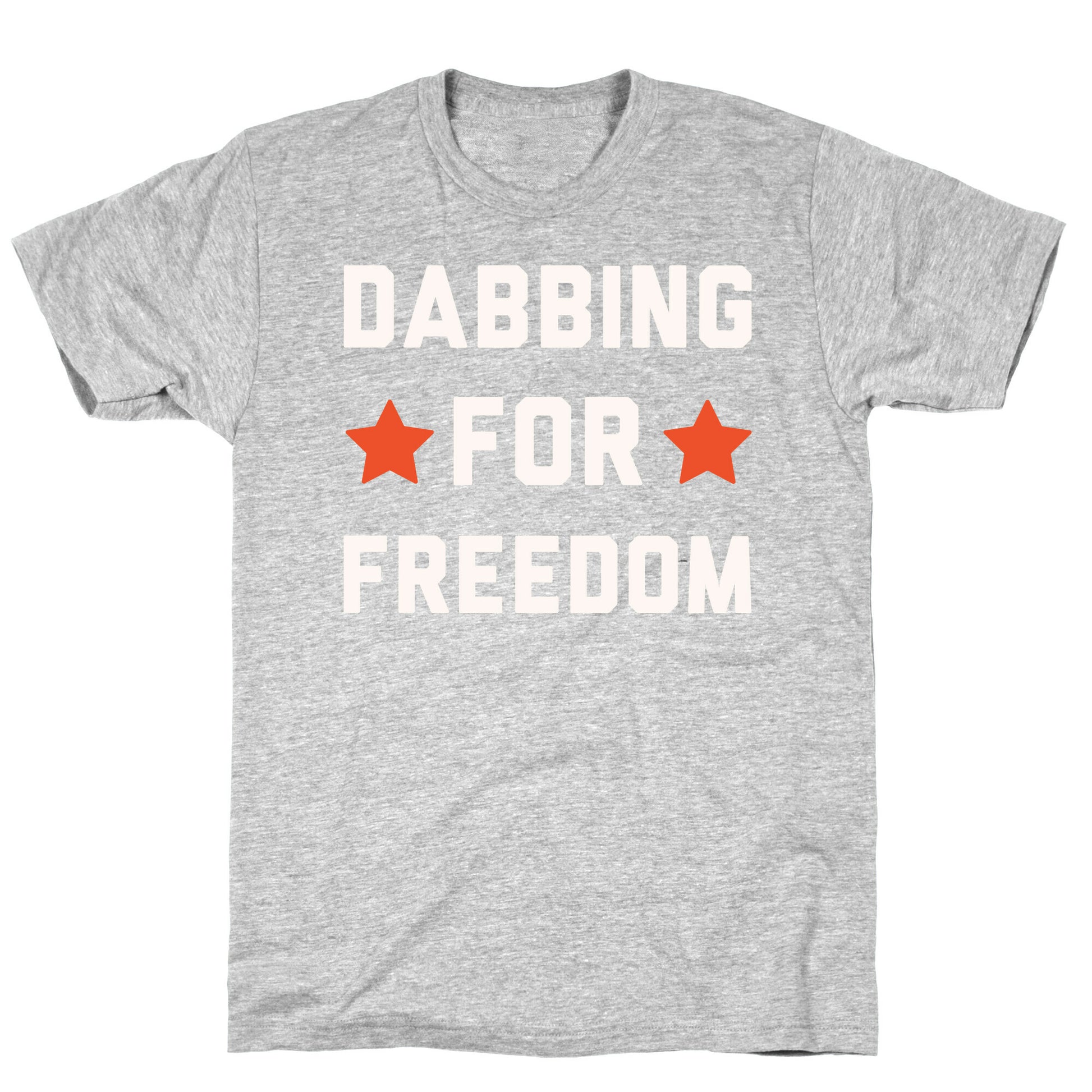 Dabbing For Freedom White Print T-Shirt