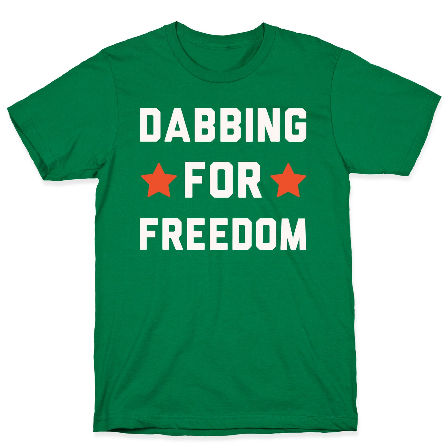 Dabbing For Freedom White Print T-Shirt