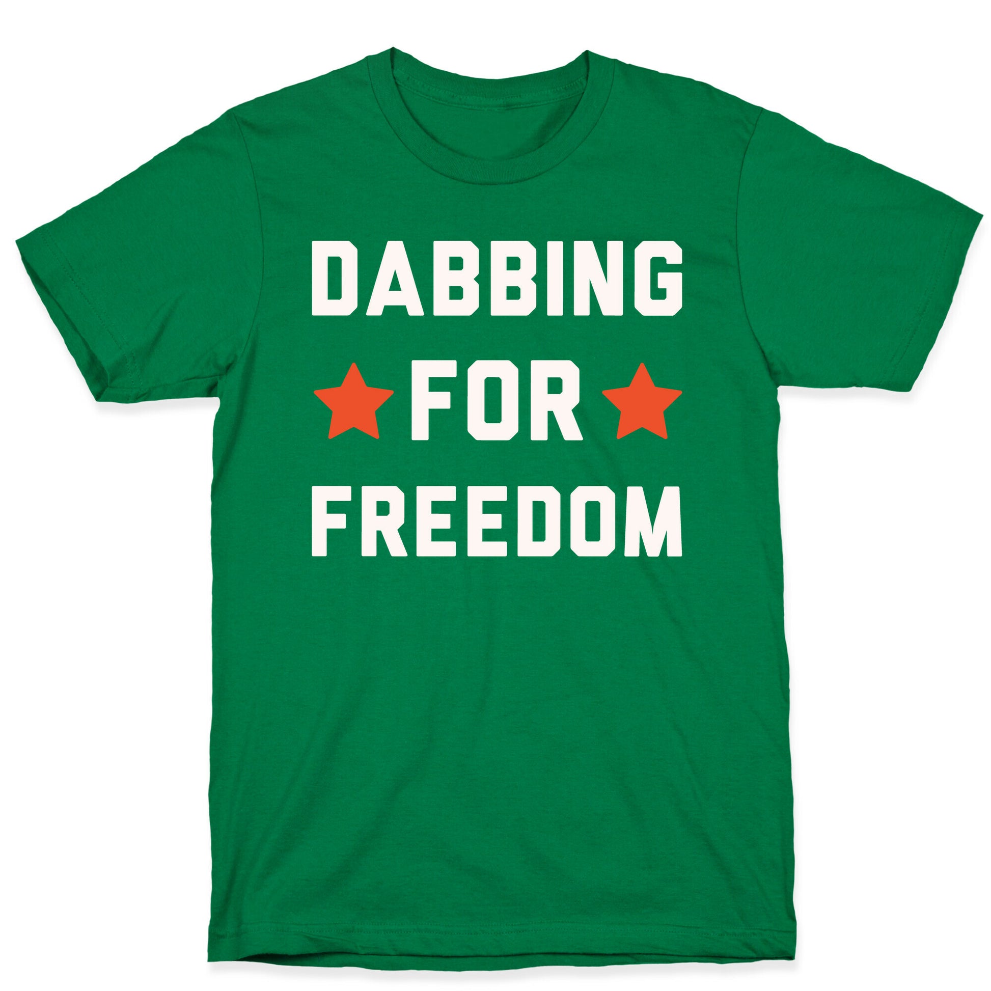 Dabbing For Freedom White Print T-Shirt