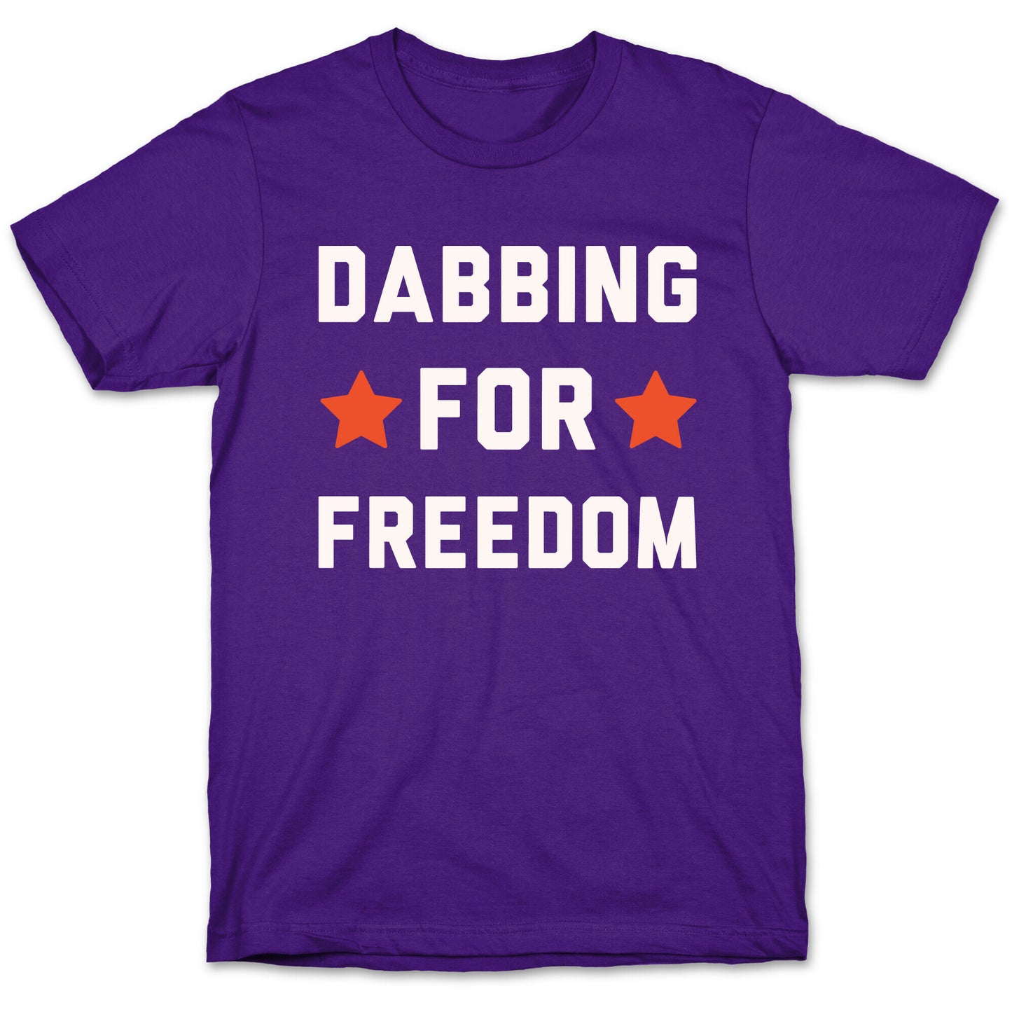 Dabbing For Freedom White Print T-Shirt