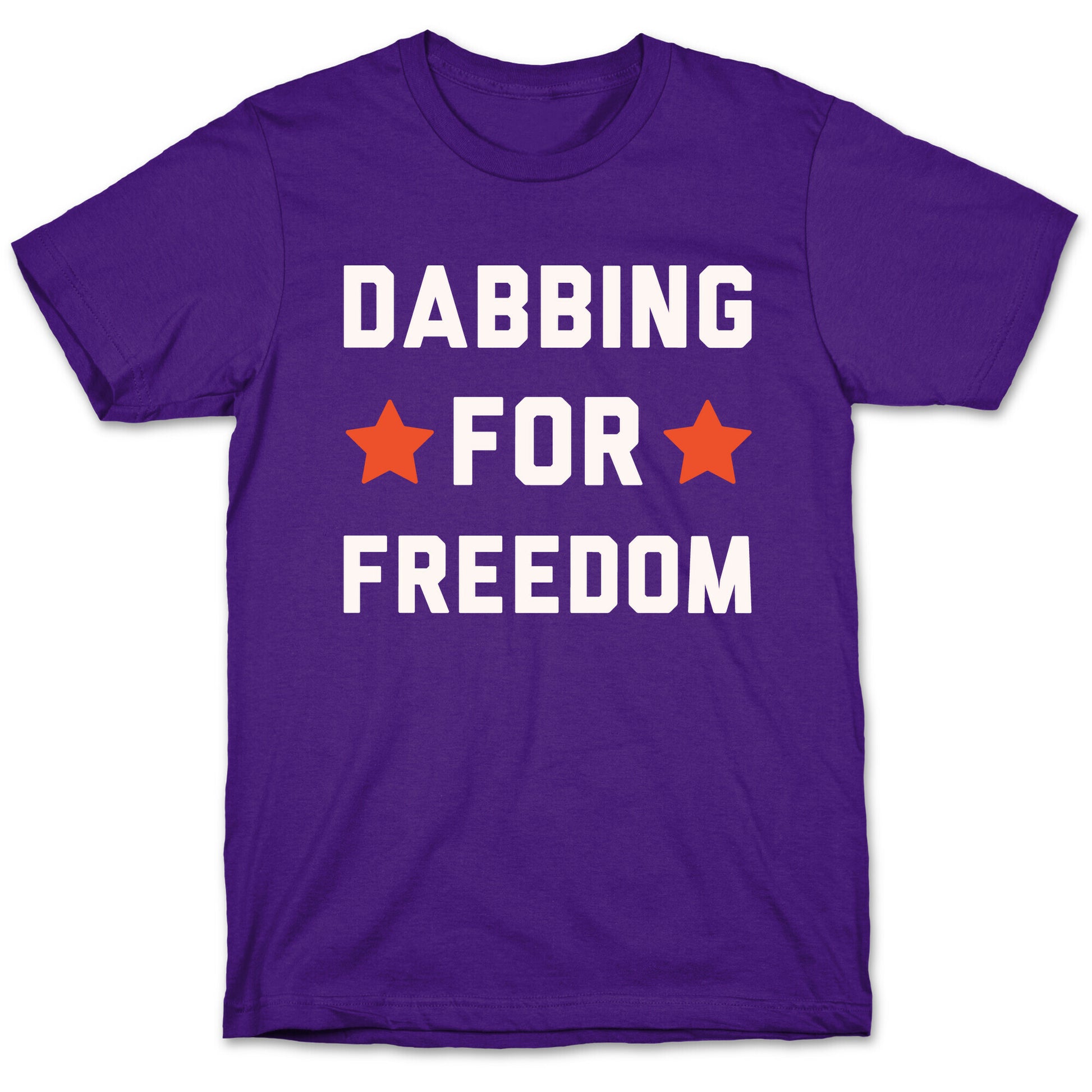 Dabbing For Freedom White Print T-Shirt