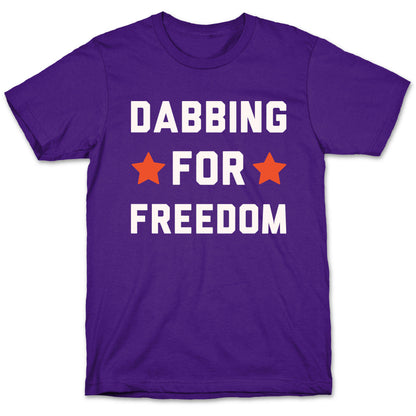 Dabbing For Freedom White Print T-Shirt