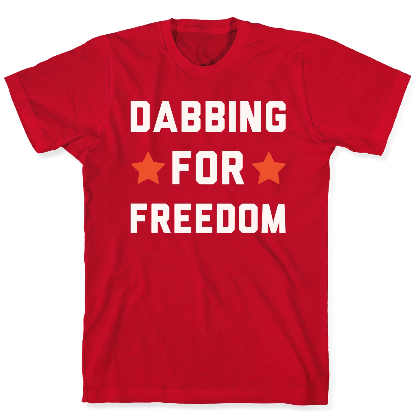 Dabbing For Freedom White Print T-Shirt