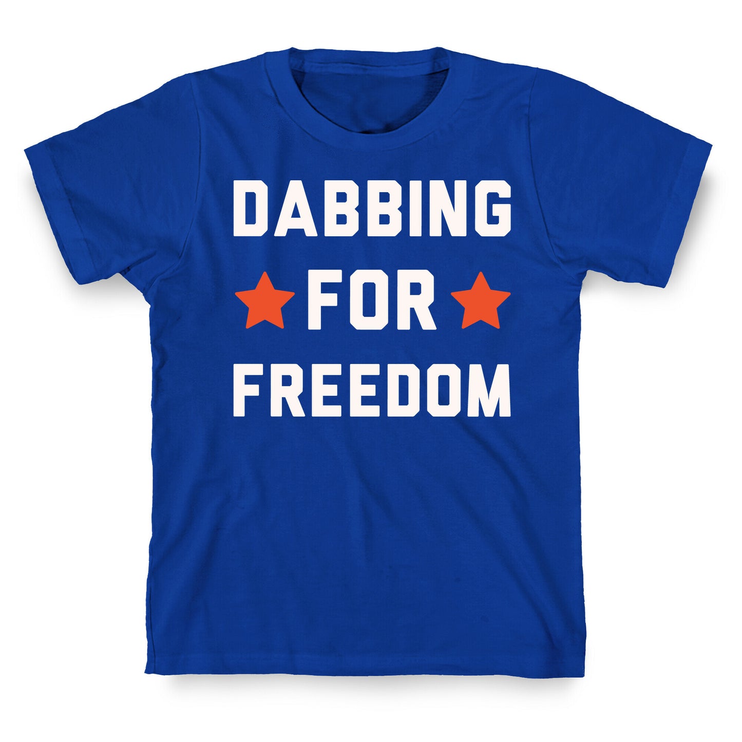 Dabbing For Freedom White Print T-Shirt