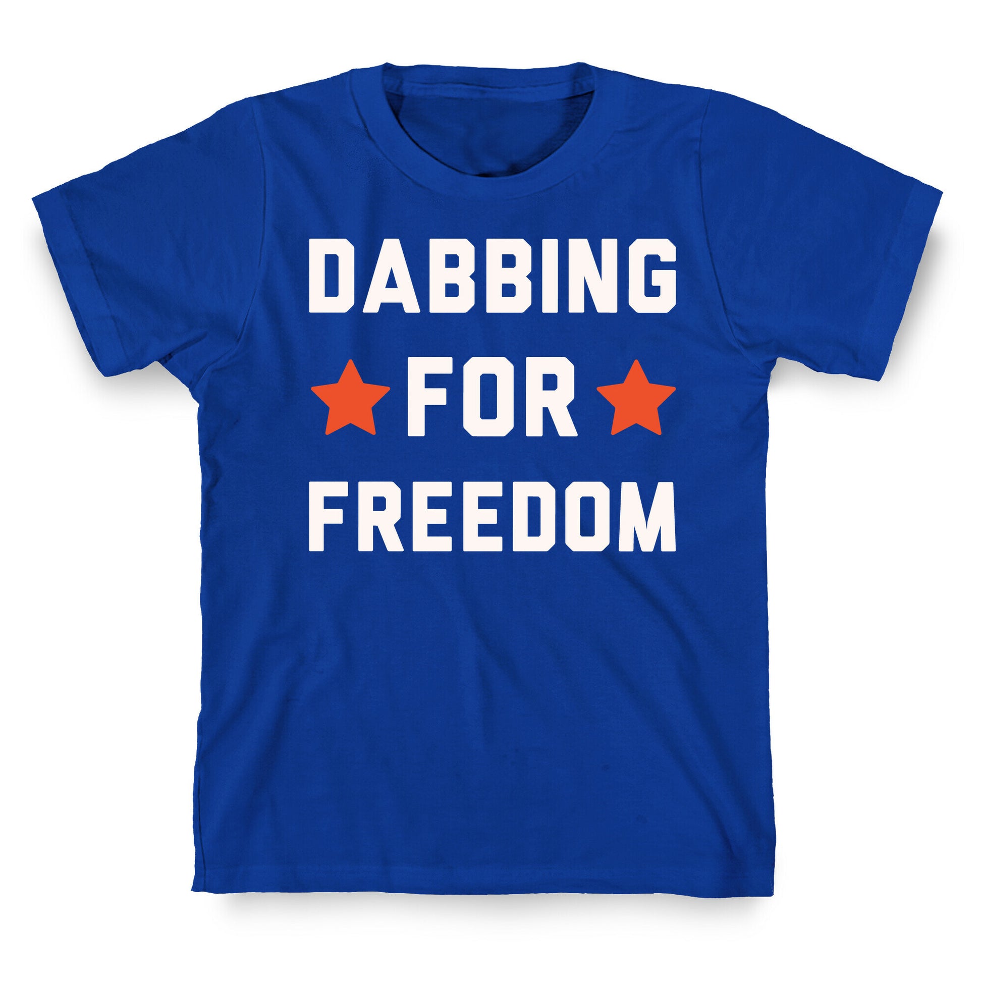 Dabbing For Freedom White Print T-Shirt
