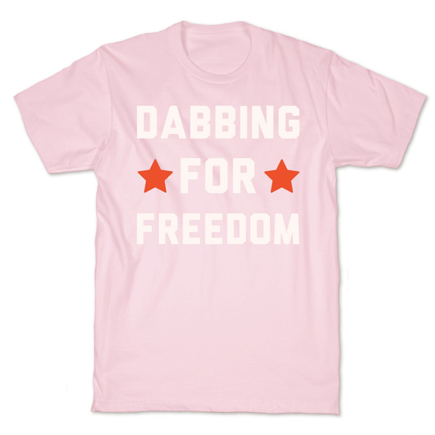Dabbing For Freedom White Print T-Shirt