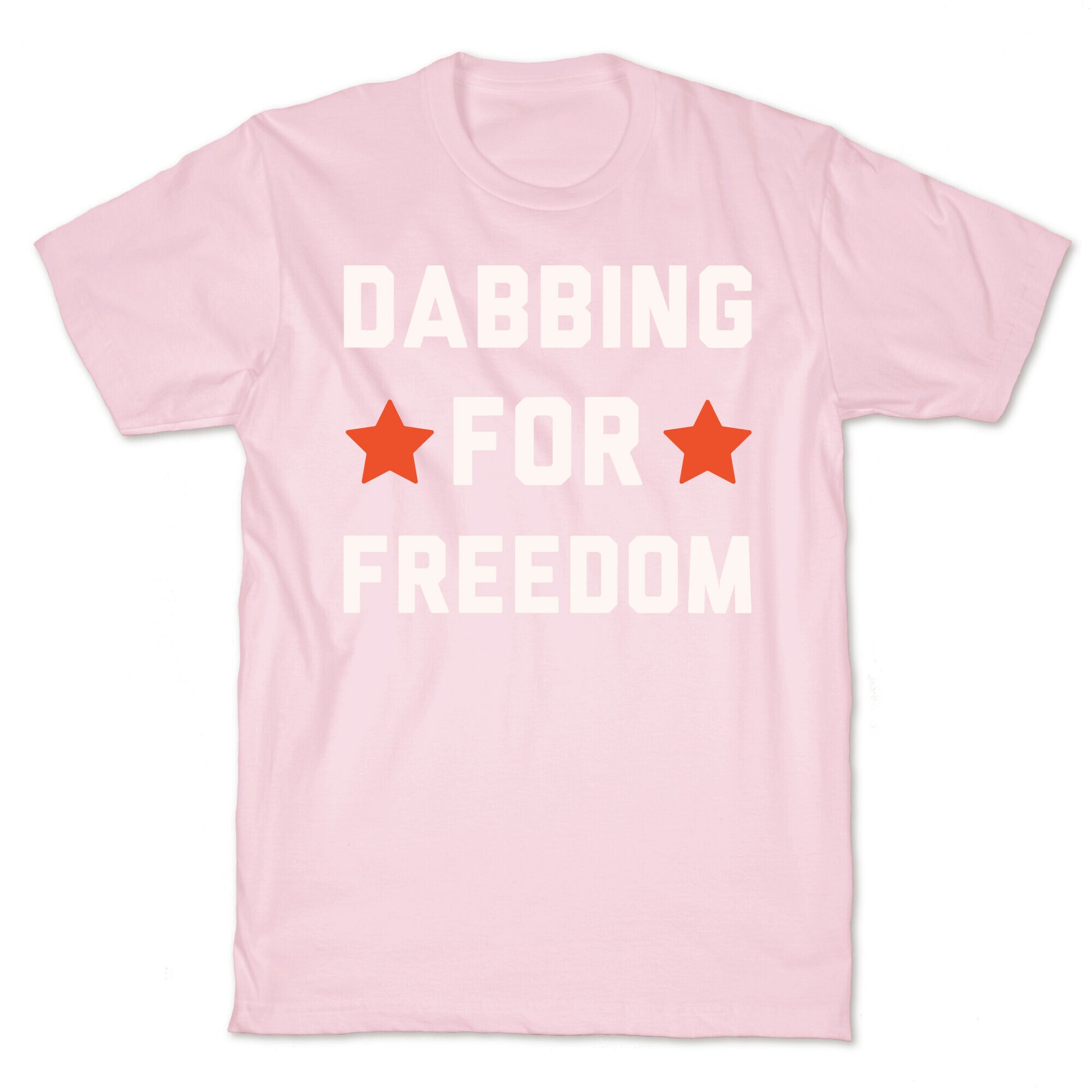Dabbing For Freedom White Print T-Shirt