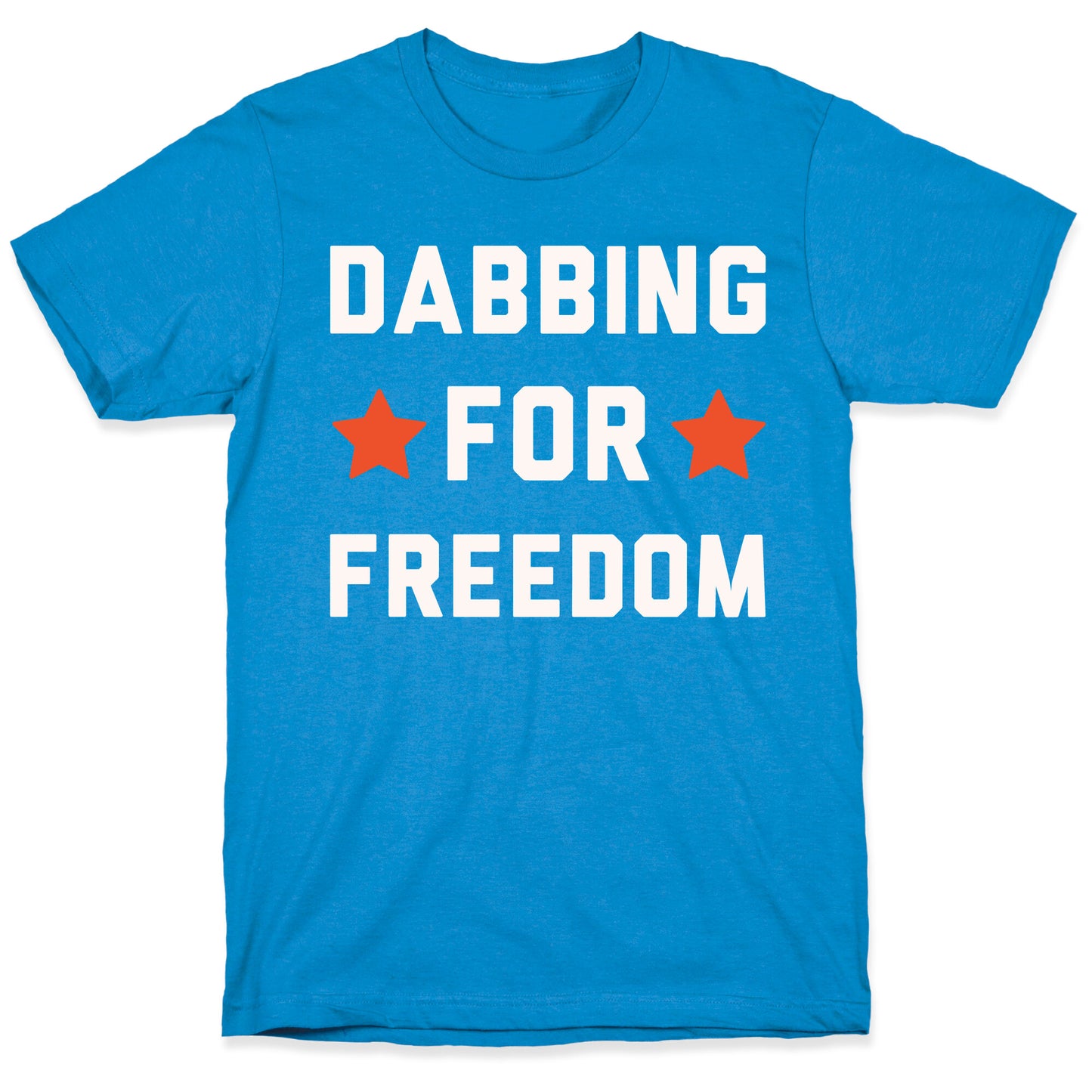 Dabbing For Freedom White Print T-Shirt