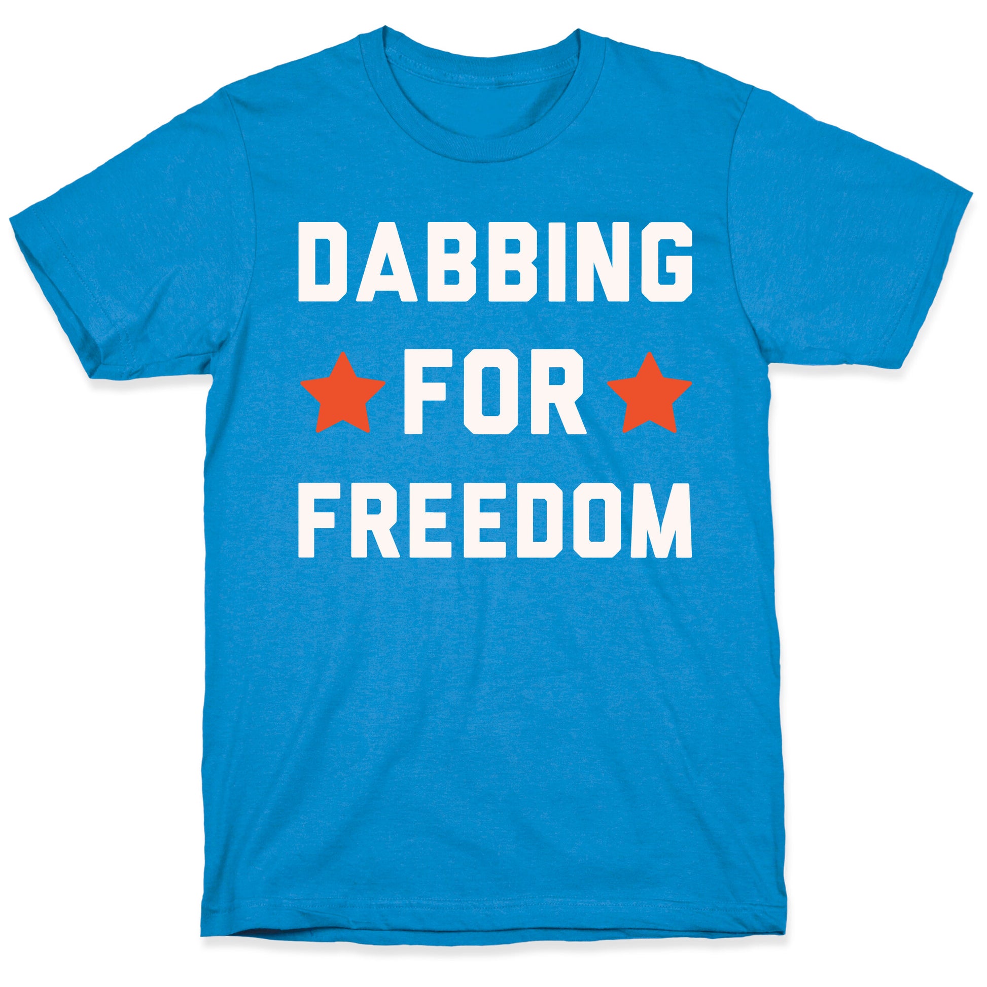 Dabbing For Freedom White Print T-Shirt