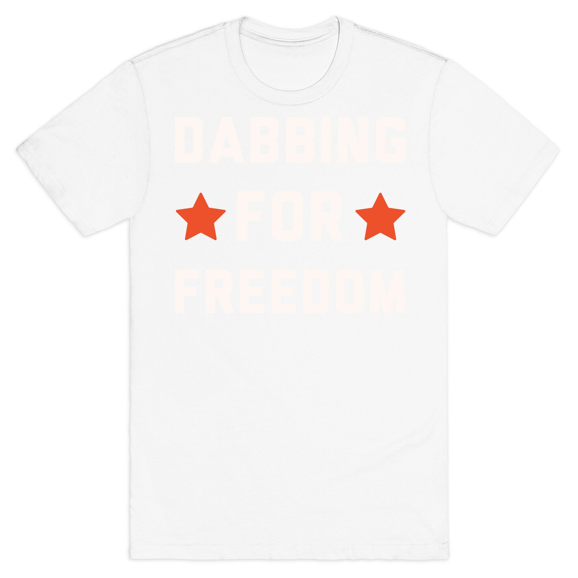 Dabbing For Freedom White Print T-Shirt
