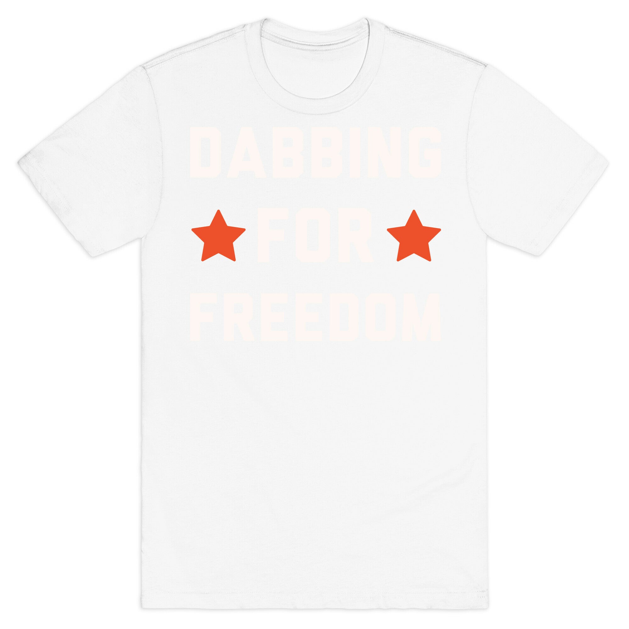 Dabbing For Freedom White Print T-Shirt